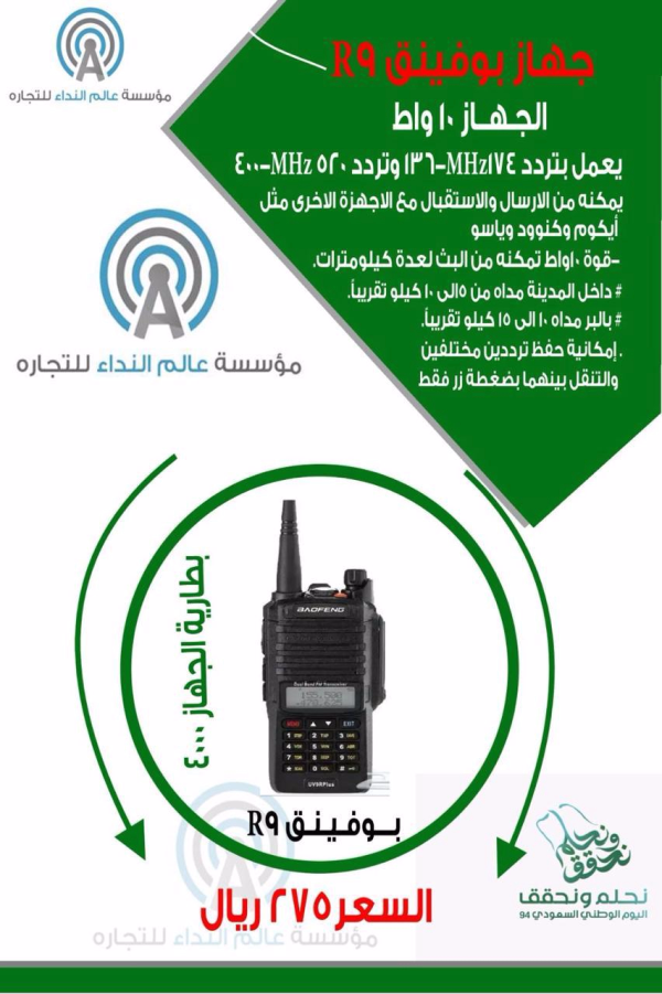Baofeng R9 Two-Way Radio