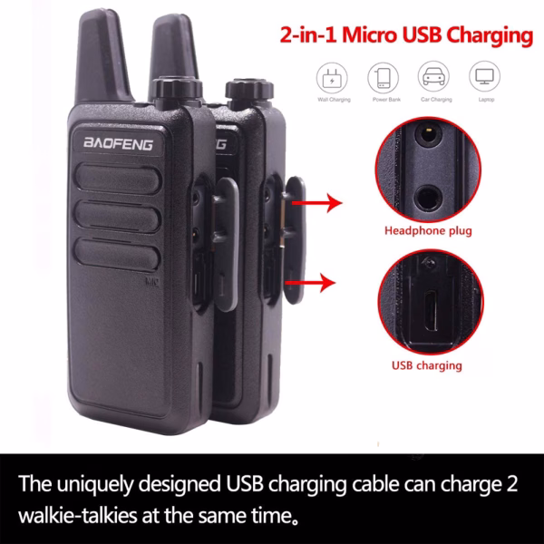جهازين لاسلكي باوفينج BF-R5 بتردد UHF